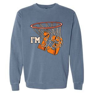 I'm 13 Basketball Theme Birthday Party Celebration 13th Garment-Dyed Sweatshirt