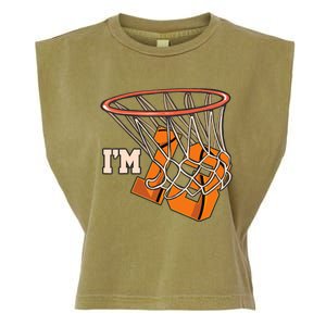 I'm 13 Basketball Theme Birthday Party Celebration 13th Garment-Dyed Women's Muscle Tee