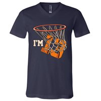 I'm 13 Basketball Theme Birthday Party Celebration 13th V-Neck T-Shirt