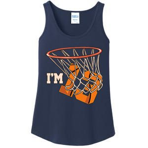 I'm 13 Basketball Theme Birthday Party Celebration 13th Ladies Essential Tank