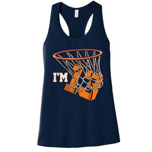 I'm 13 Basketball Theme Birthday Party Celebration 13th Women's Racerback Tank