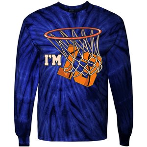 I'm 13 Basketball Theme Birthday Party Celebration 13th Tie-Dye Long Sleeve Shirt