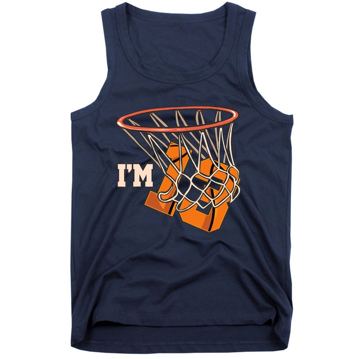 I'm 13 Basketball Theme Birthday Party Celebration 13th Tank Top