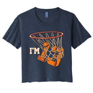 I'm 13 Basketball Theme Birthday Party Celebration 13th Women's Crop Top Tee