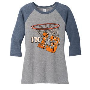 I'm 13 Basketball Theme Birthday Party Celebration 13th Women's Tri-Blend 3/4-Sleeve Raglan Shirt