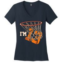 I'm 13 Basketball Theme Birthday Party Celebration 13th Women's V-Neck T-Shirt