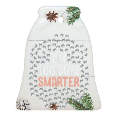 Im 100 Days Smarter 100th Day Of School Kitten Cat Ceramic Bell Ornament