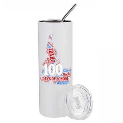 Idaho 100 Days Of School 2020 My Students Quotes Cute Gift Stainless Steel Tumbler