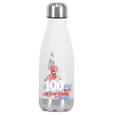 Idaho 100 Days Of School 2020 My Students Quotes Cute Gift Stainless Steel Insulated Water Bottle