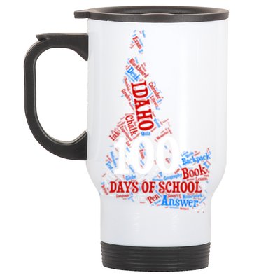 Idaho 100 Days Of School 2020 My Students Quotes Cute Gift Stainless Steel Travel Mug