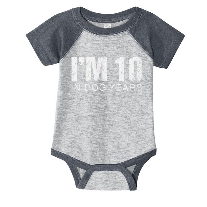 IM 10 In Dog Years Funny 70th Birthday Infant Baby Jersey Bodysuit