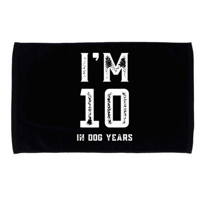 I'M 10 IN DOG YEARS 70TH BIRTHDAY VINTAGE Microfiber Hand Towel