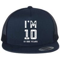 I'M 10 IN DOG YEARS 70TH BIRTHDAY VINTAGE Flat Bill Trucker Hat