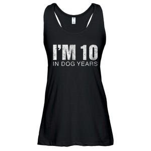 I'm 10 In Dog Years Funny 70th Birthday Gift shirt Ladies Essential Flowy Tank