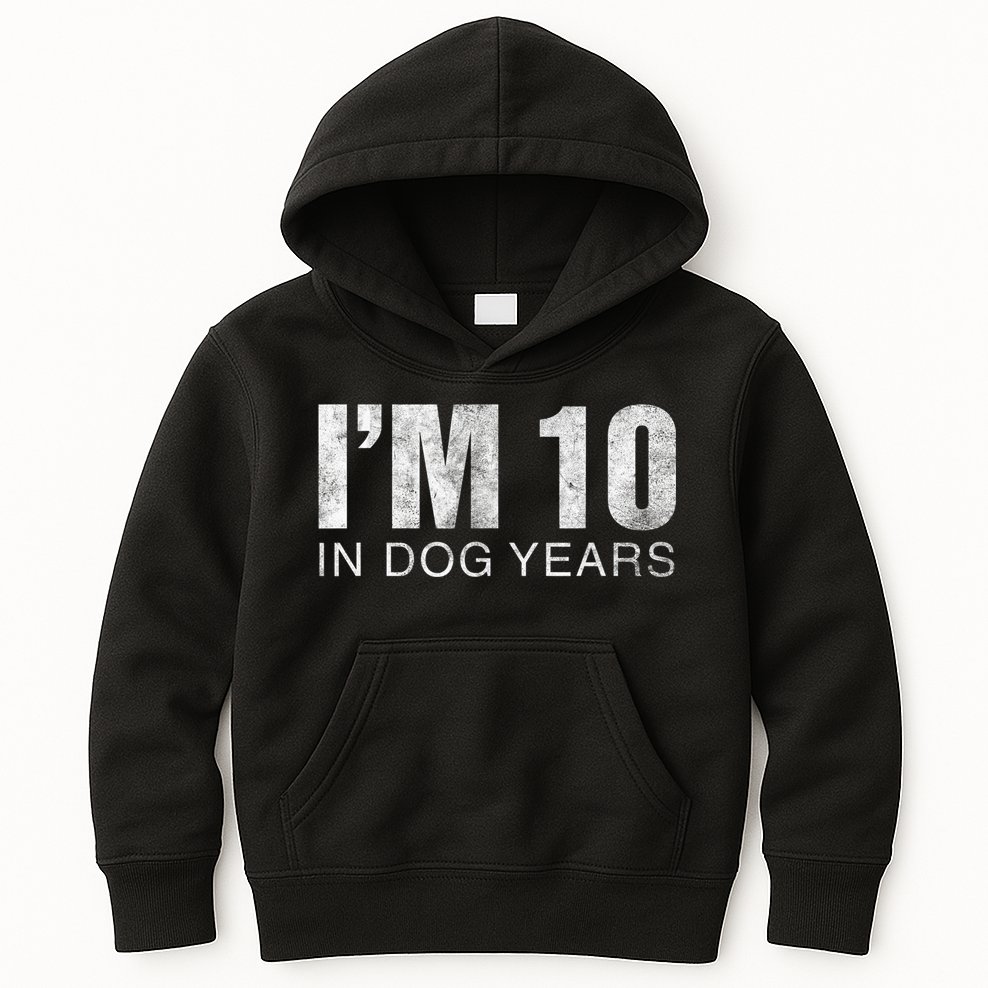 I'm 10 In Dog Years Funny 70th Birthday Gift shirt Kids Hoodie