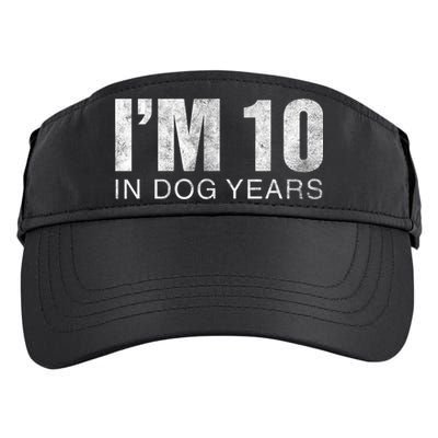 I'm 10 In Dog Years Funny 70th Birthday Gift shirt Adult Drive Performance Visor