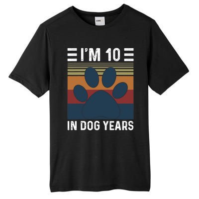 I'm 10 In Dog Years 70th Birthday Vintage Funny 70 Year Old Tall Fusion ChromaSoft Performance T-Shirt