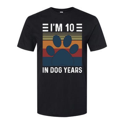 I'm 10 In Dog Years 70th Birthday Vintage Funny 70 Year Old Softstyle® CVC T-Shirt