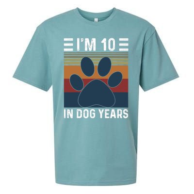 I'm 10 In Dog Years 70th Birthday Vintage Funny 70 Year Old Sueded Cloud Jersey T-Shirt