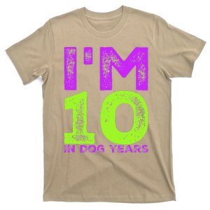 Im 10 In Dog Years. Funny 70th Birthday Gift T-Shirt