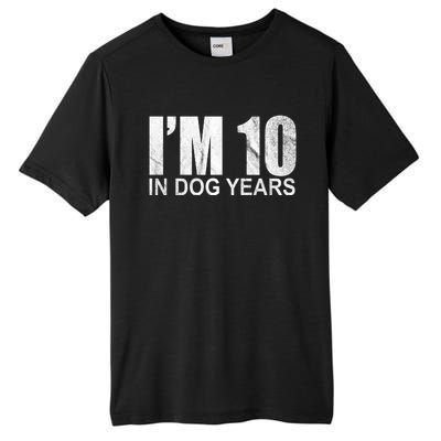 Im 10 In Dog Years Funny Birthday Tall Fusion ChromaSoft Performance T-Shirt