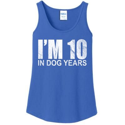 Im 10 In Dog Years Funny Birthday Ladies Essential Tank