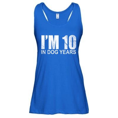 Im 10 In Dog Years Funny Birthday Ladies Essential Flowy Tank