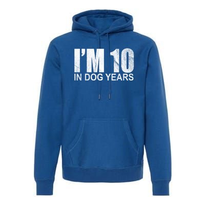 Im 10 In Dog Years Funny Birthday Premium Hoodie