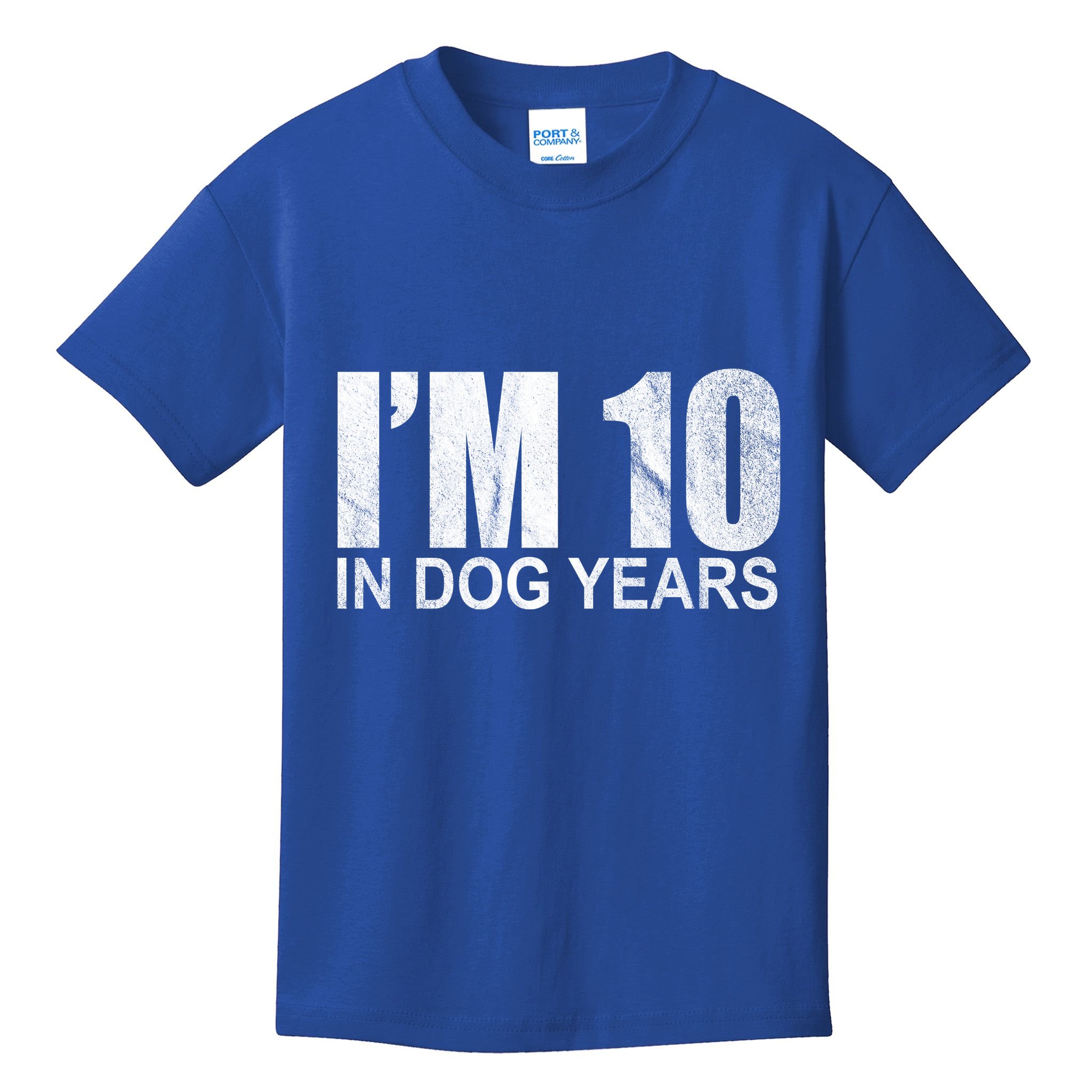 Im 10 In Dog Years Funny Birthday Kids T-Shirt