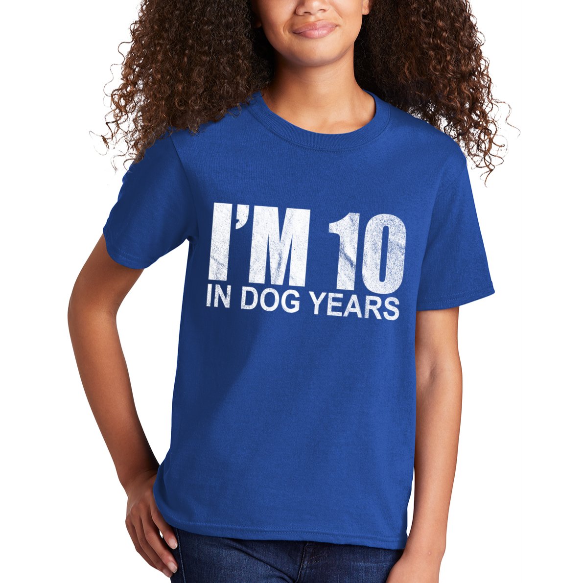 Im 10 In Dog Years Funny Birthday Kids T-Shirt