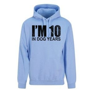 Im 10 In Dog Years Funny Birthday Unisex Surf Hoodie