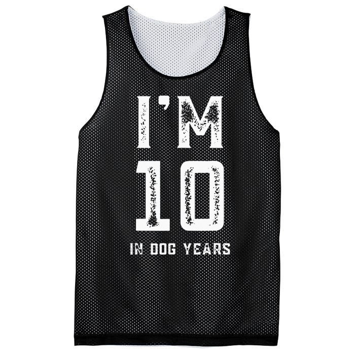 IM 10 IN DOG YEARS 70TH BIRTHDAY VINTAGE Mesh Reversible Basketball Jersey Tank