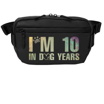 Im 10 In Dog Years Funny 70th Birthday Vintage Crossbody Pack