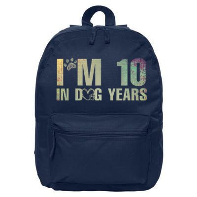 Im 10 In Dog Years Funny 70th Birthday Vintage 16 in Basic Backpack