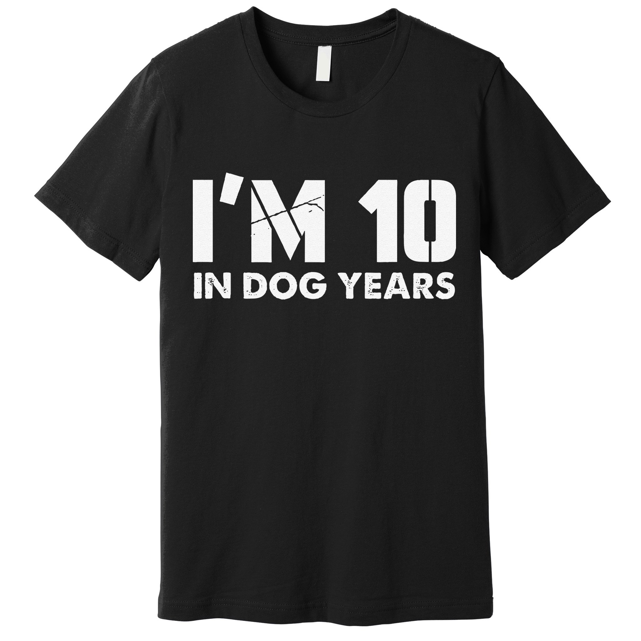 Im 10 In Dog Years Hilarious 70th Bday Premium T-Shirt