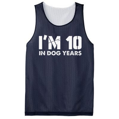 Im 10 In Dog Years Hilarious 70th Bday Mesh Reversible Basketball Jersey Tank