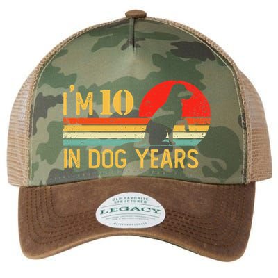 IM 10 In Dog Years 70th Birthday Vintage Funny 70 Year Old Legacy Tie Dye Trucker Hat