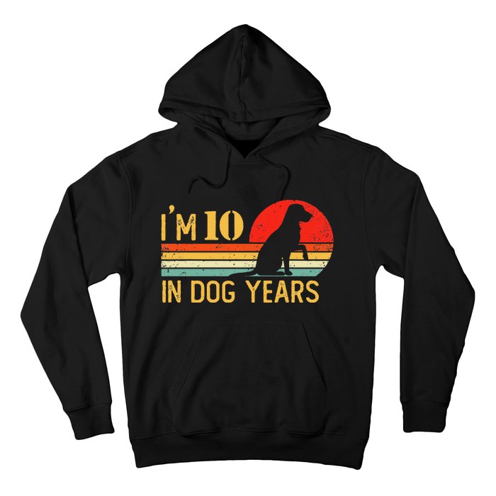 IM 10 In Dog Years 70th Birthday Vintage Funny 70 Year Old Hoodie