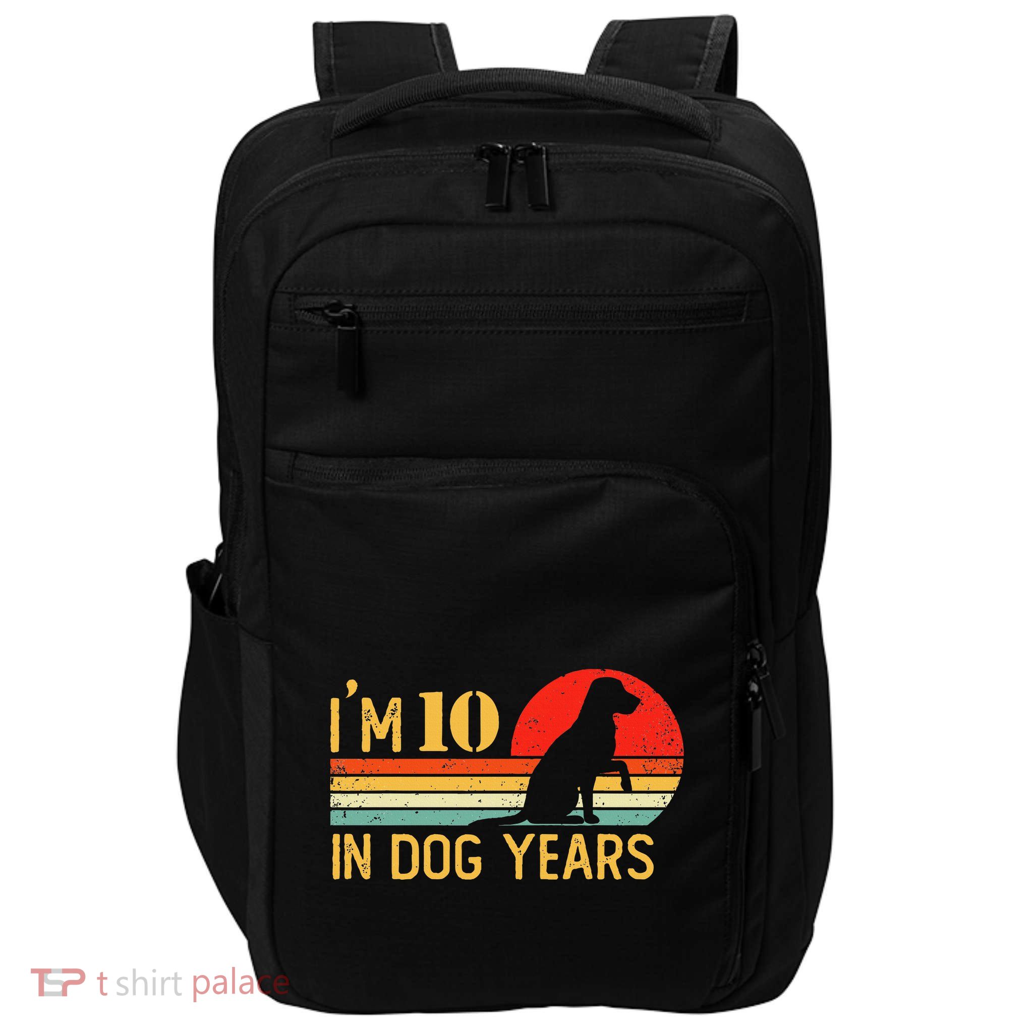 IM 10 In Dog Years 70th Birthday Vintage Funny 70 Year Old Impact Tech Backpack