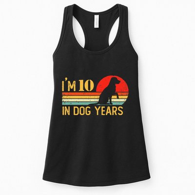 IM 10 In Dog Years 70th Birthday Vintage Funny 70 Year Old Womens Tank Top