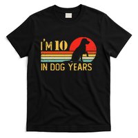 I'm 10 In Dog Years 70th Birthday Vintage Funny 70 Year Old T-Shirt