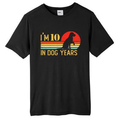 I'm 10 In Dog Years 70th Birthday Vintage Funny 70 Year Old Tall Fusion ChromaSoft Performance T-Shirt