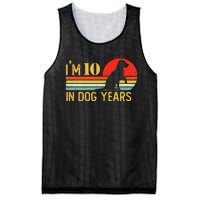 I'm 10 In Dog Years 70th Birthday Vintage Funny 70 Year Old Mesh Reversible Basketball Jersey Tank