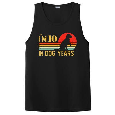 I'm 10 In Dog Years 70th Birthday Vintage Funny 70 Year Old PosiCharge Competitor Tank