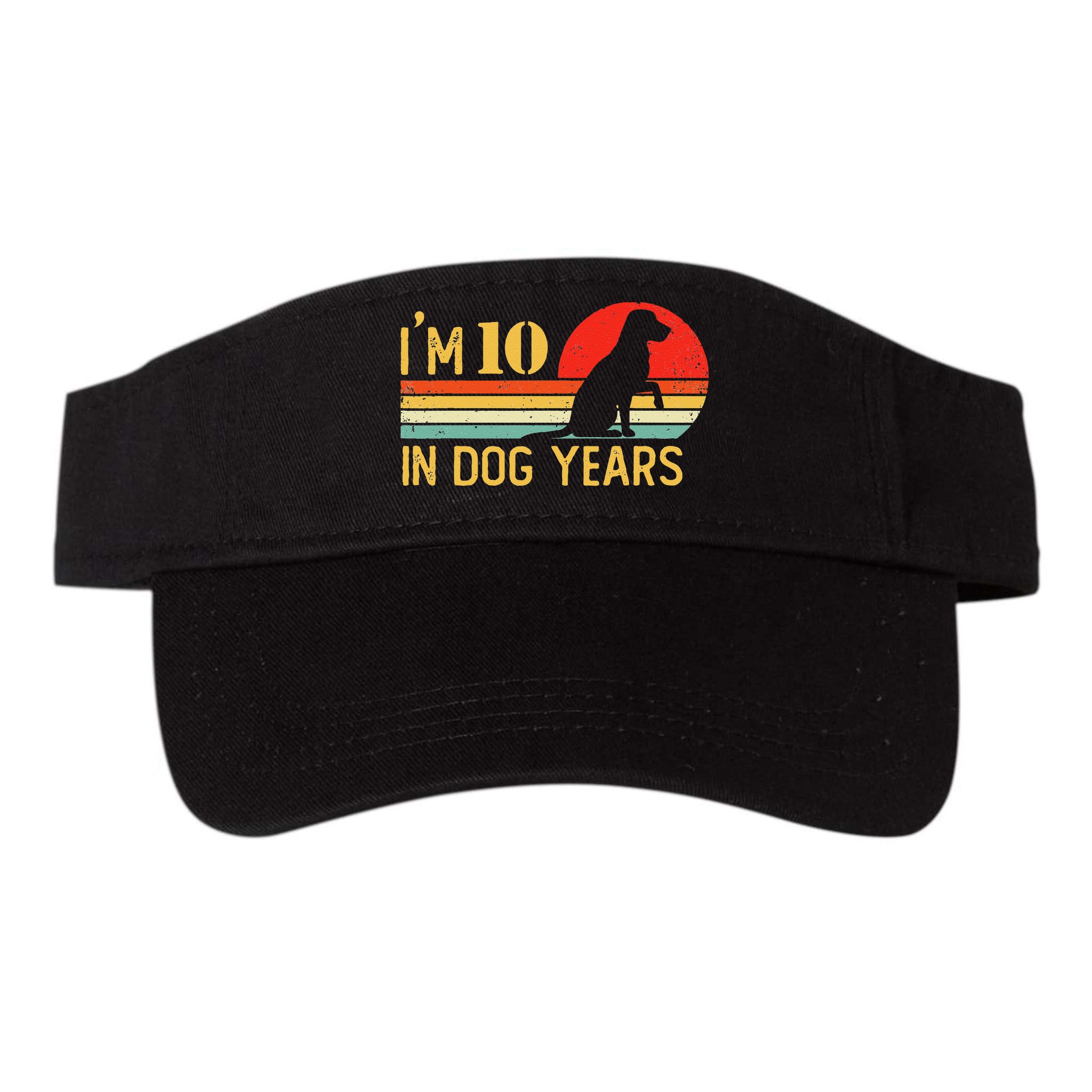 I'm 10 In Dog Years 70th Birthday Vintage Funny 70 Year Old Visor