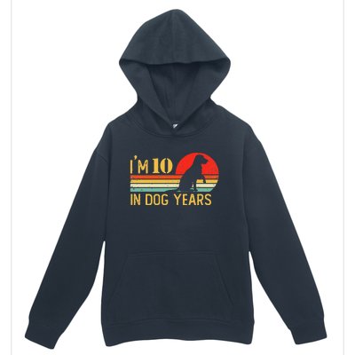 I'm 10 In Dog Years 70th Birthday Vintage Funny 70 Year Old Urban Pullover Hoodie