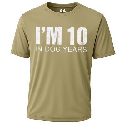 Im 10 In Dog Years Funny 70th Birthday Gift Performance Shirt