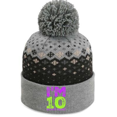 Im 10 In Dog Years. Funny 70th Birthday T Gift The Baniff Cuffed Pom Beanie