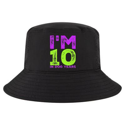 Im 10 In Dog Years. Funny 70th Birthday T Gift Cool Comfort Performance Bucket Hat