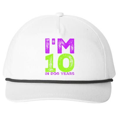 Im 10 In Dog Years. Funny 70th Birthday T Gift Snapback Five-Panel Rope Hat